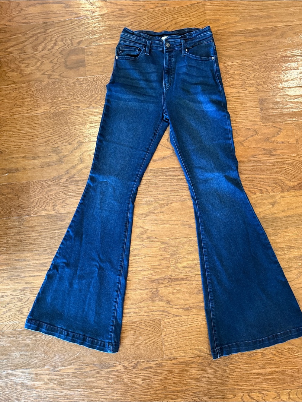 KanCan Dark Blue High-Rise Flare Jeans